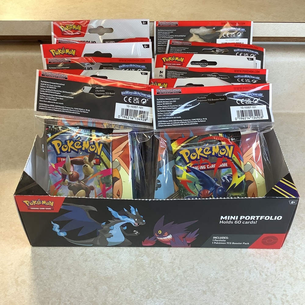 NEW! Pokémon TCG Mini Portfolio w/ ME02 Phantasmal Flames Booster Pack Lot of 12